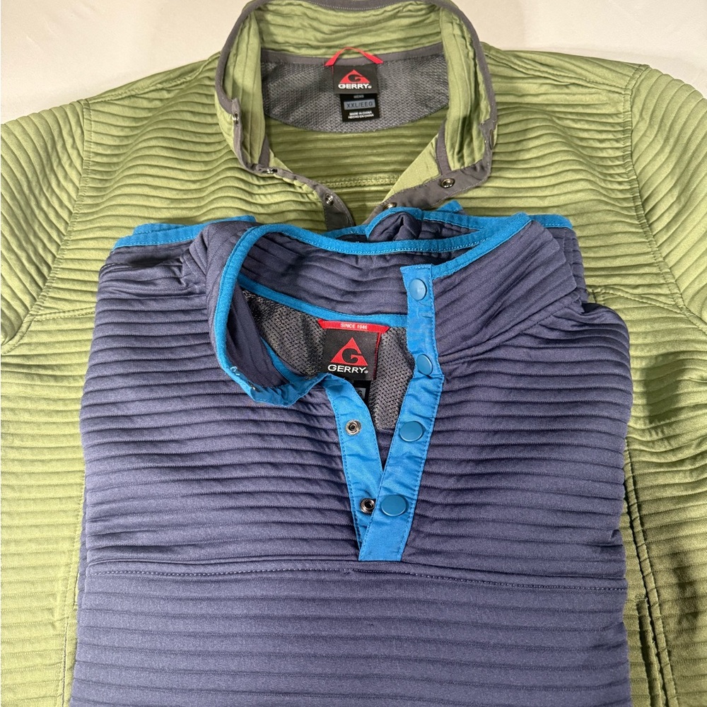 Gerry‎ Fleece Pullover Jackets XXL Lot 2 Hiking Camping Outdoor Lightweight